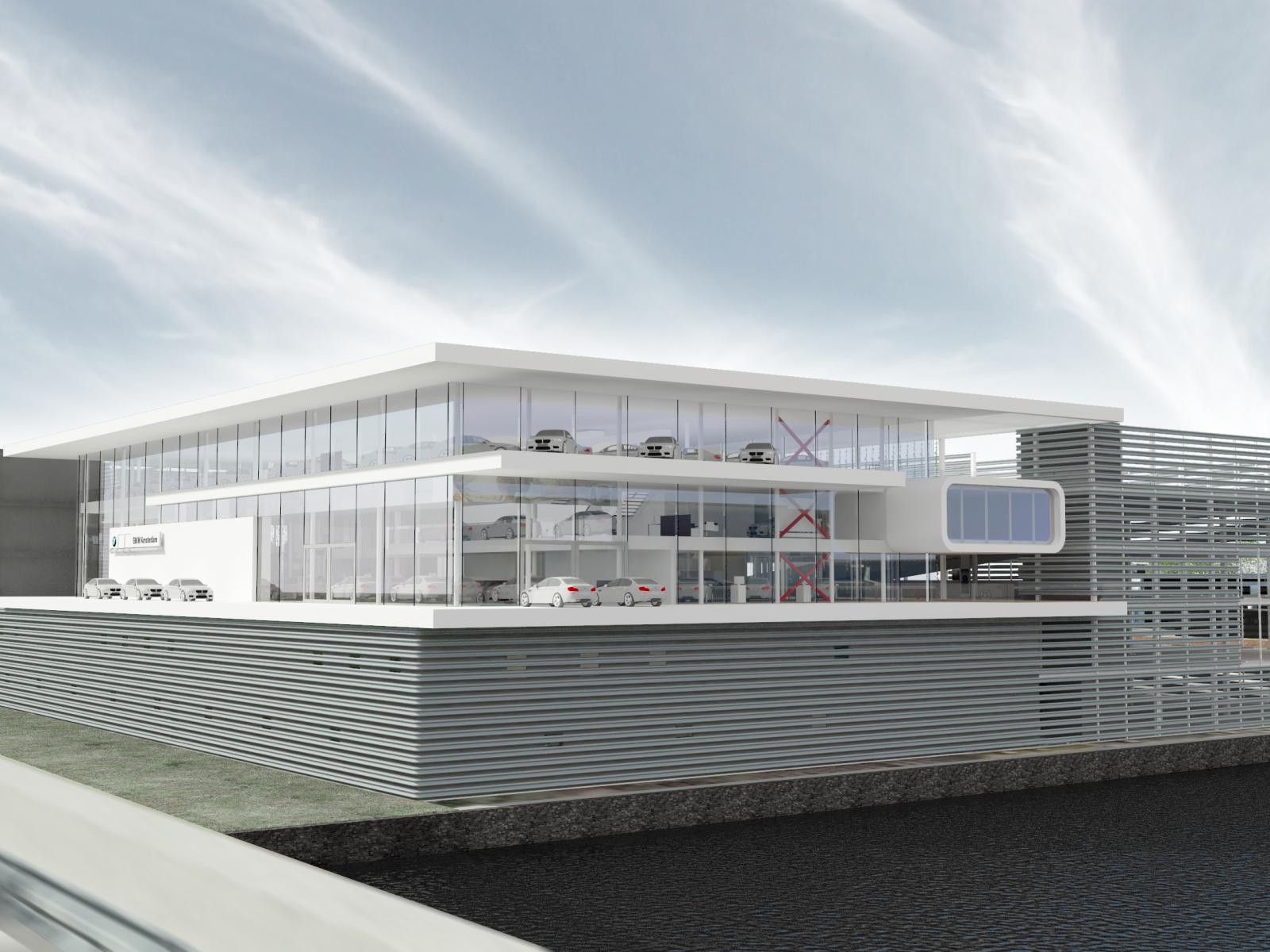 Rotocoat verzinken staalconstructie BMW Mini Amsterdam