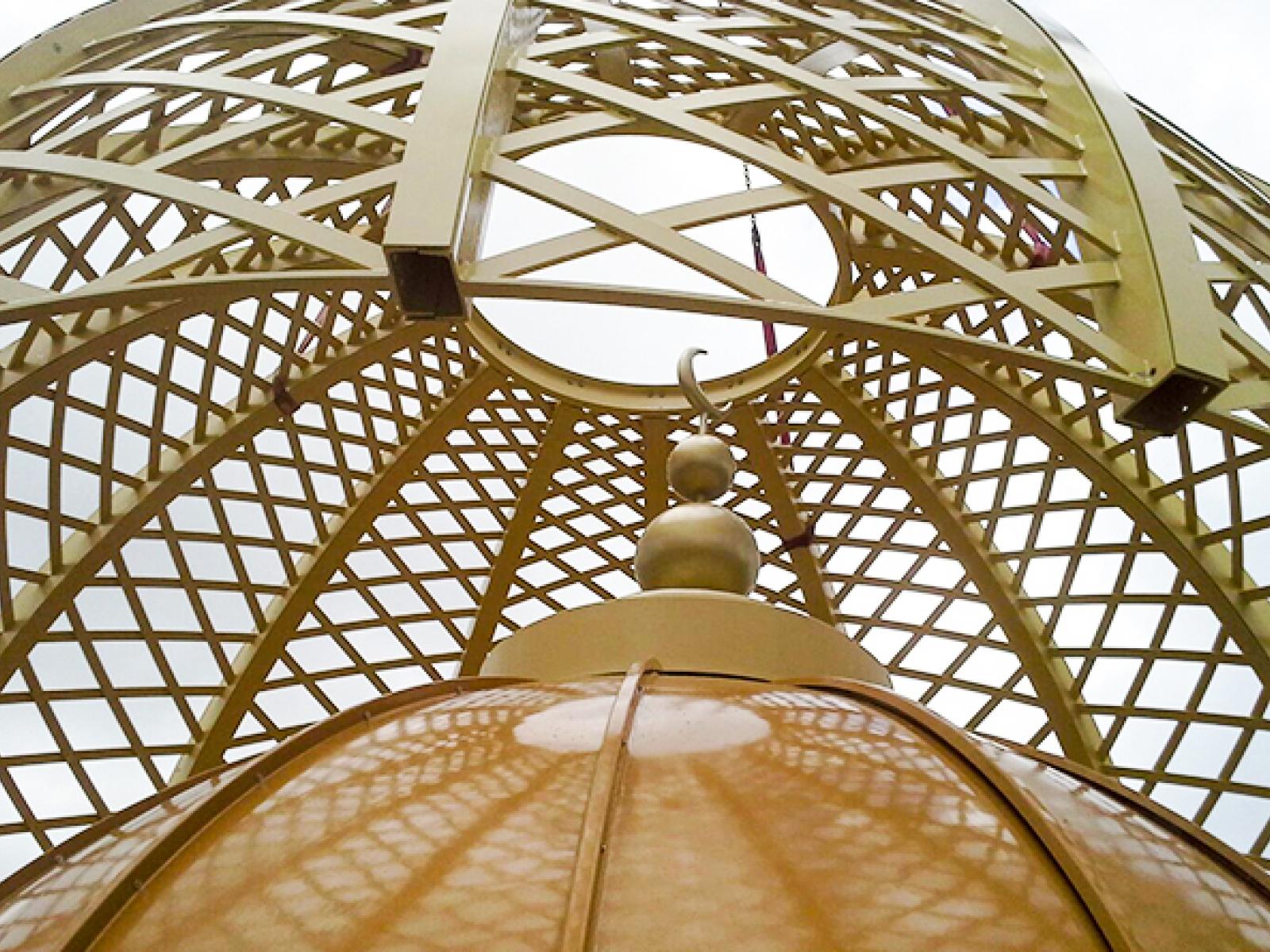 Moskee Leiden verzinken poedercoaten stalen dome Rotocoat