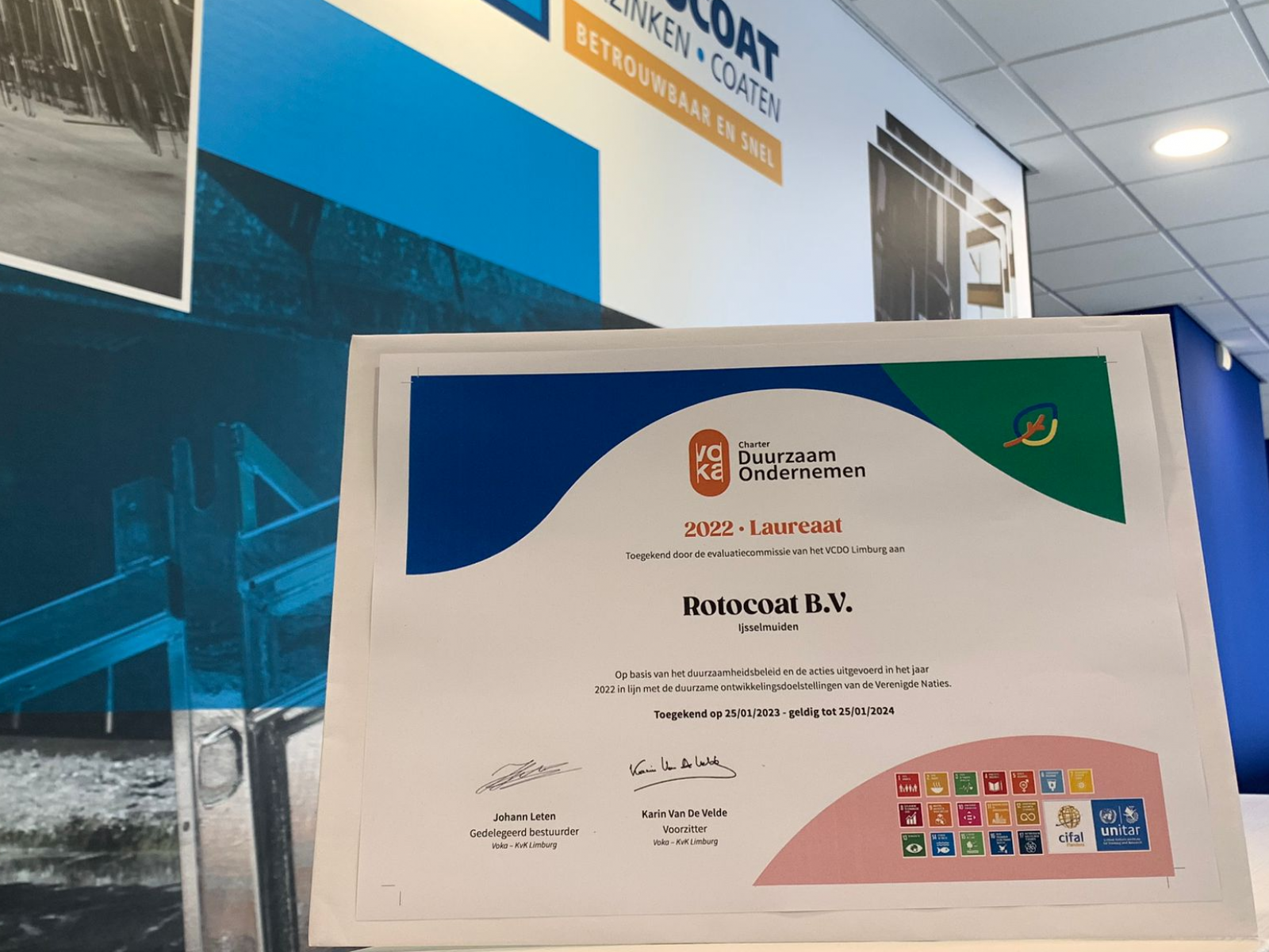 VCDO Certificaat Voka