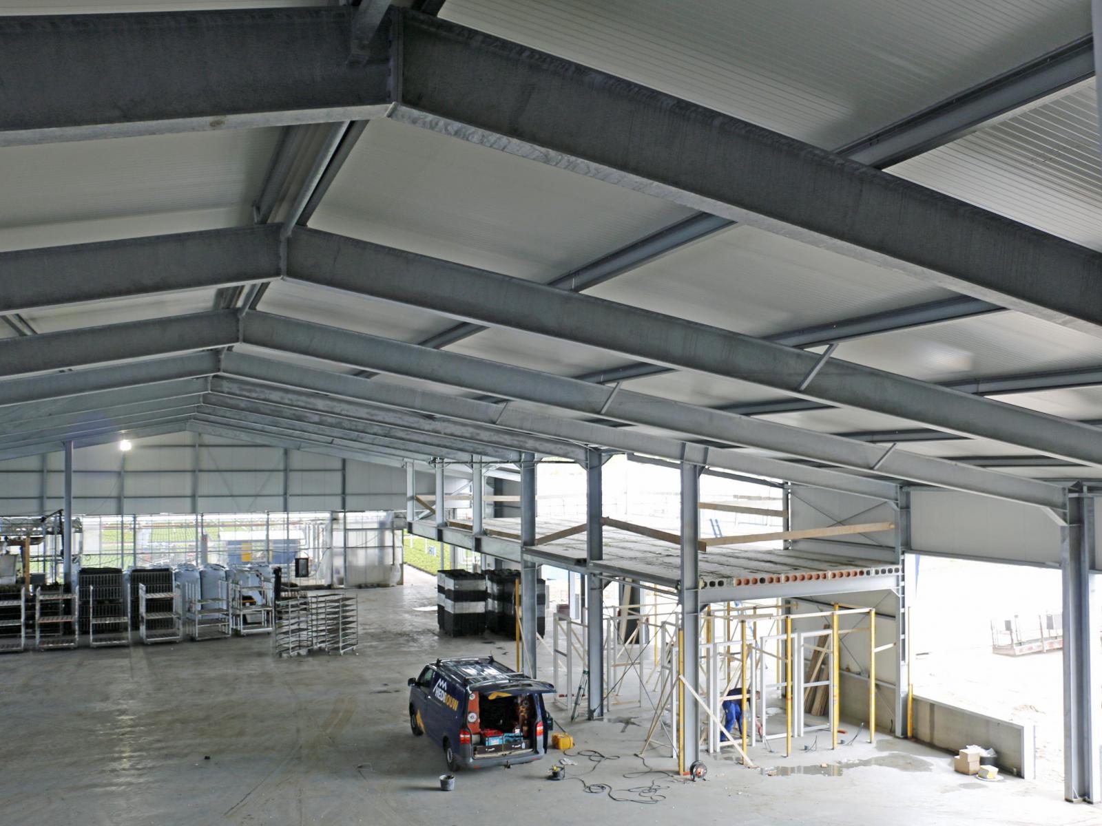 Potplantenkwekerij thermisch verzinken staalconstructie Rotocoat