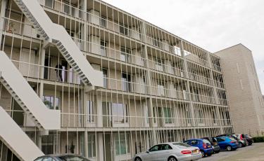 Groene appartementsgebouwen