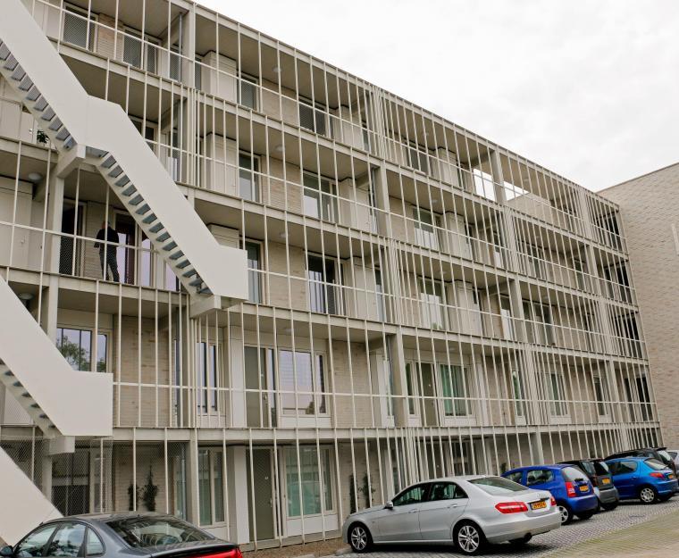 Groene appartementsgebouwen